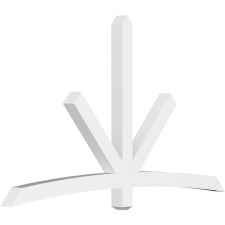 Ekena Millwork Alberta Architectural Grade PVC Gable Bracket, 84"W x 49"H x 4"D x 4"F, 14/12 Pitch GBP084X49X0404ALB00
